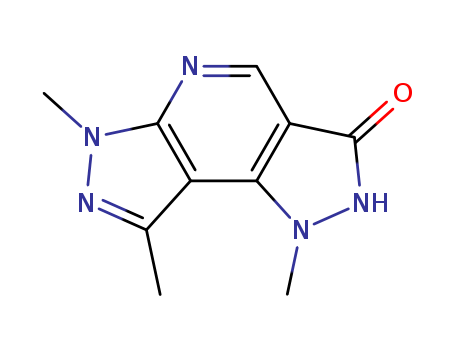 Dipyrazolo[3,4-b:3',4'-d]pyridin-3(2H)-one,1,6-dihydro-1,6,8-trimethyl-