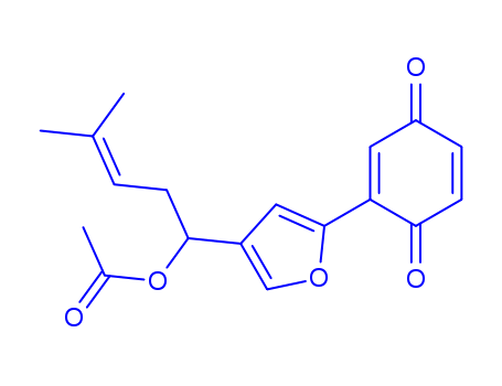 2,5-Cyclohexadiene-1,4-dione,2-[4-[(1S)-1- (acetyloxy)-4-methyl-3-pentenyl]-2-furanyl]-