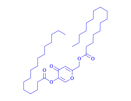 Molecular Structure of 79725-98-7 (Hexadecanoicacid, 4-oxo-6-[[(1-oxohexadecyl)oxy]methyl]-4H-pyran-3-yl ester)