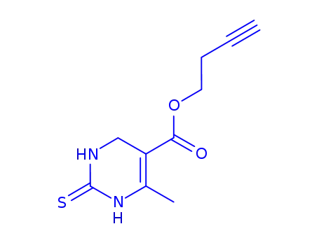 Molecular Structure of 813454-79-4 (5-Pyrimidinecarboxylicacid,1,2,3,6-tetrahydro-4-methyl-2-thioxo-,3-butynylester(9CI))