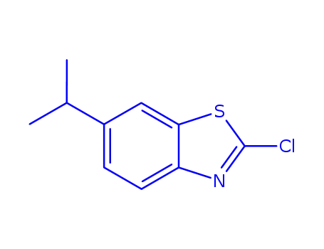 Molecular Structure of 856171-16-9 (2-Chloro-6-(1-methylethyl)benzothiazole)