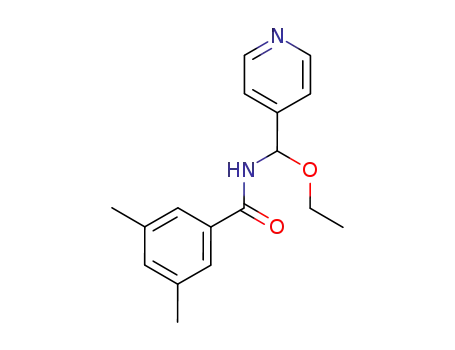 Molecular Structure of 79988-87-7 (N-<(α-ethoxy)-4-pyridylmethyl>-3,5-dimethylbenzamide)