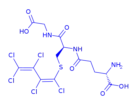 Molecular Structure of 89021-88-5 (S-(1,2,3,4,4-pentachloro-1,3-butadienyl)glutathione)