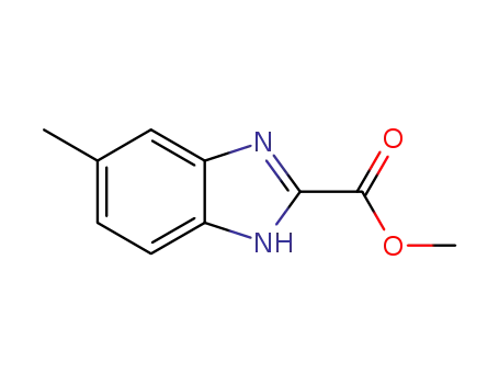 Molecular Structure of 87836-37-1 (6-Methyl-1H-benzoimidazole-2-carboxylic acid methyl ester)