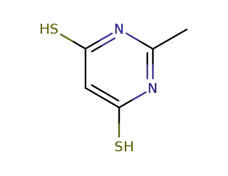 Molecular Structure of 59669-44-2 (4(1H)-Pyrimidinethione, 6-mercapto-2-methyl-)