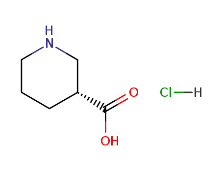 Molecular Structure of 885949-15-5 ((R)-PIPERIDINE-3-CARBOXYLIC ACID HCL)