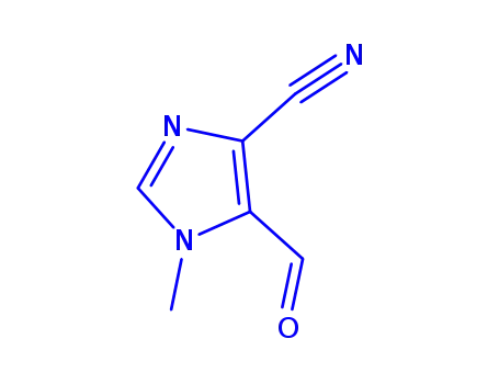 Molecular Structure of 916257-35-7 (1H-Imidazole-4-carbonitrile, 5-formyl-1-methyl-)
