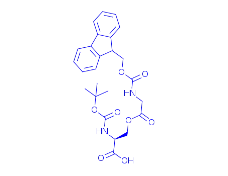 Molecular Structure of 944283-06-1 (BOC-SER(FMOC-GLY)-OH)