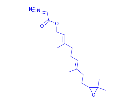 Acetic acid, diazo-,
9-(3,3-dimethyloxiranyl)-3,7-dimethyl-2,6-nonadienyl ester, (E,E)-