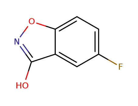 Molecular Structure of 99822-23-8 (1,2-Benzisoxazol-3(2H)-one, 5-fluoro-)