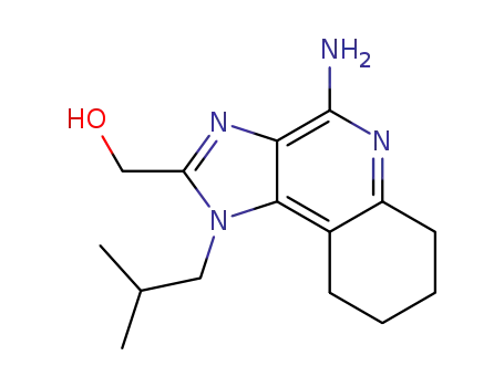 Molecular Structure of 162397-55-9 (1H-Imidazo[4,5-c]quinoline-2-methanol,
4-amino-6,7,8,9-tetrahydro-1-(2-methylpropyl)-)