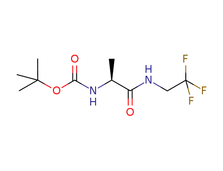 Molecular Structure of 934178-98-0 (tert-butyl (S)-1-(2,2,2-trifluoroethylcarbamoyl)ethylcarbamate)