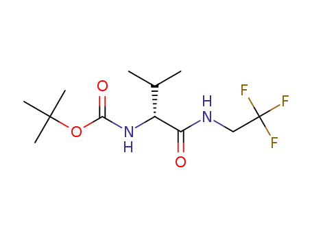 Molecular Structure of 1429906-02-4 ((R)-tert-butyl 3-methyl-1-oxo-1-(2,2,2-trifluoroethylamino)butan-2-ylcarbamate)