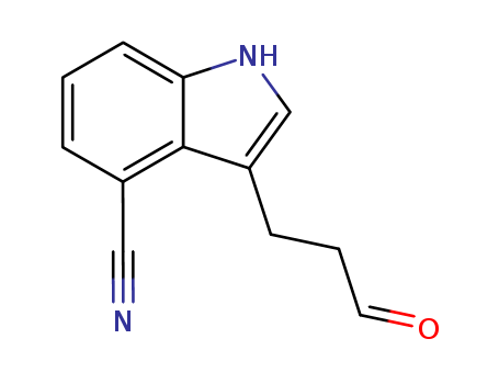 1H-Indole-4-carbonitrile, 3-(3-oxopropyl)-