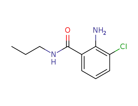 Molecular Structure of 18343-48-1 (Benzamide, 2-amino-3-chloro-N-propyl-)