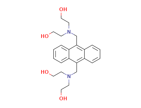 Molecular Structure of 19926-08-0 (Ethanol, 2,2',2'',2'''-[9,10-anthracenediylbis(methylenenitrilo)]tetrakis-)