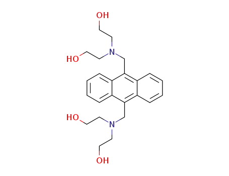 Molecular Structure of 19926-08-0 (Ethanol, 2,2',2'',2'''-[9,10-anthracenediylbis(methylenenitrilo)]tetrakis-)