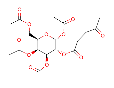 Molecular Structure of 78174-45-5 (1,3,4,6-tetra-O-acetyl-2-O-levulinoyl-α-D-galactopyranose)