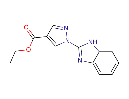Molecular Structure of 1193403-34-7 (ethyl 1-(1H-benzimidazol-2-yl)-1H-pyrazole-4-carboxylate)