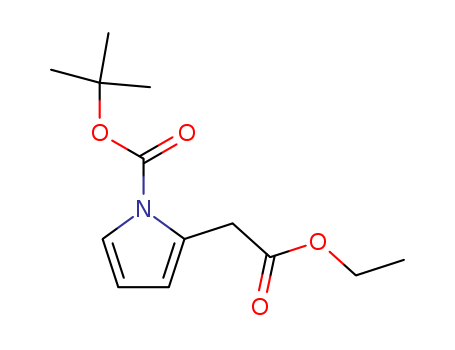 Molecular Structure of 199169-66-9 (1H-Pyrrole-2-acetic acid, 1-[(1,1-dimethylethoxy)carbonyl]-, ethyl ester)