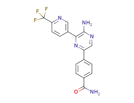 4-(5-amino-6-(6-(trifluoromethyl)pyridin-3-yl)pyrazin-2-yl)benzamide