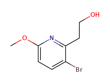 Molecular Structure of 510748-41-1 (2-(3-bromo-6-methoxypyridin-2-yl)ethanol)