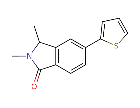 Molecular Structure of 1567837-17-5 (2,3-dimethyl-5-(thiophen-2-yl)isoindolin-1-one)