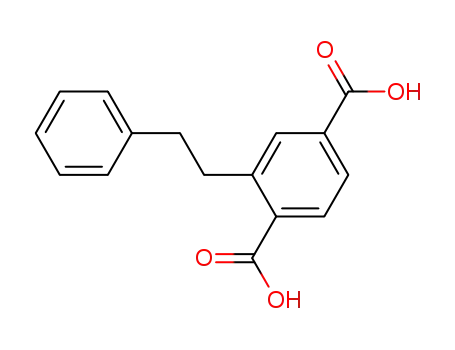 Molecular Structure of 57834-17-0 (1,4-Benzenedicarboxylic acid, 2-(2-phenylethyl)-)