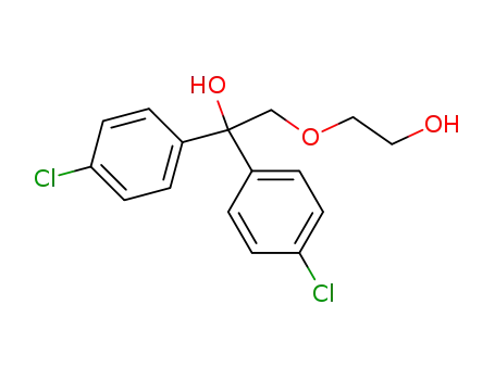 Molecular Structure of 101168-13-2 (1,1-bis-(4-chloro-phenyl)-2-(2-hydroxy-ethoxy)-ethanol)