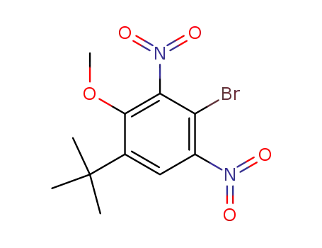 Molecular Structure of 99758-74-4 (Benzene, 2-bromo-5-(1,1-dimethylethyl)-4-methoxy-1,3-dinitro-)