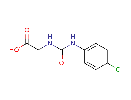 Molecular Structure of 3896-28-4 (Glycine, N-[[(4-chlorophenyl)amino]carbonyl]-)