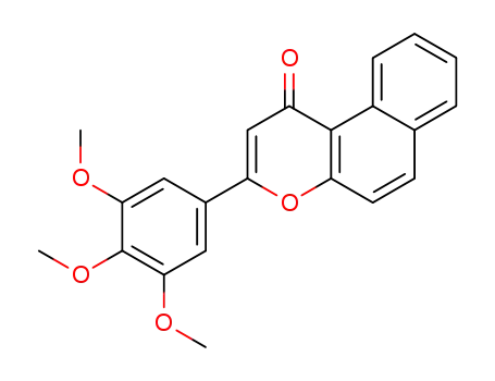 Molecular Structure of 54198-02-6 (1H-Naphtho[2,1-b]pyran-1-one, 3-(3,4,5-trimethoxyphenyl)-)