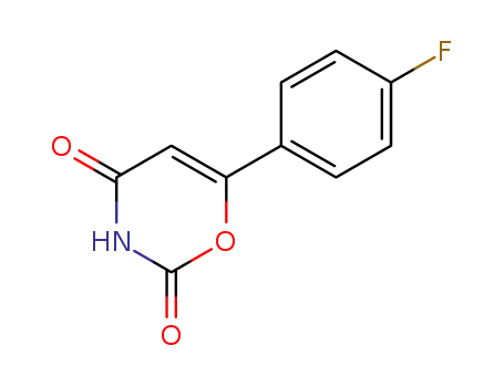 Molecular Structure of 61736-38-7 (2H-1,3-Oxazine-2,4(3H)-dione, 6-(4-fluorophenyl)-)