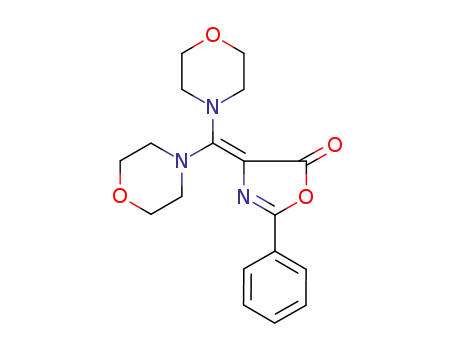 5(4H)-Oxazolone, 4-(di-4-morpholinylmethylene)-2-phenyl-