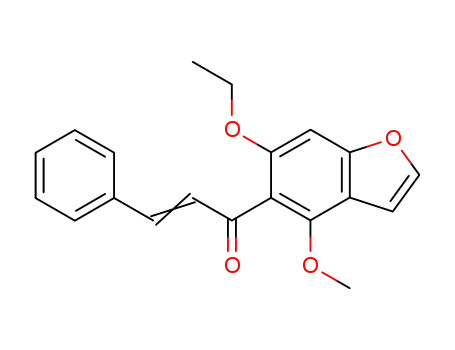 Molecular Structure of 62062-05-9 (2-Propen-1-one, 1-(6-ethoxy-4-methoxy-5-benzofuranyl)-3-phenyl-)