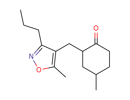 4-methyl-2-(5-methyl-3-propyl-isoxazol-4-ylmethyl)-cyclohexanone