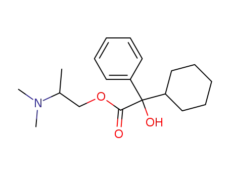 Molecular Structure of 94439-61-9 (Cyclohexyl-phenyl-glykolsaeure-<2-dimethylamino-propylester>)
