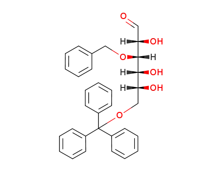 Molecular Structure of 139521-79-2 (<i>O</i><sup>3</sup>-Benzyl-<i>O</i><sup>6</sup>-trityl-D-glucose)