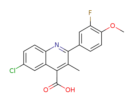 6-chloro-2-(3-fluoro-4-methoxy-phenyl)-3-methyl-quinoline-4-carboxylic acid