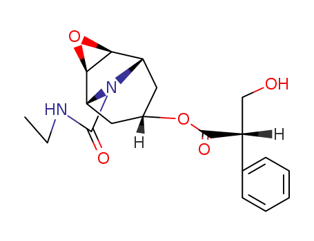 (<i>S</i>)-3-hydroxy-2-phenyl-propionic acid 9-ethylcarbamoyl-(1<i>r</i><i>N</i>,2<i>t</i><i>H</i>,4<i>t</i><i>H</i>,5<i>c</i><i>N</i>)-3-oxa-9-aza-tricyclo[3.3.1.0<sup>2,4</sup>]non-7<i>t</i>-yl ester
