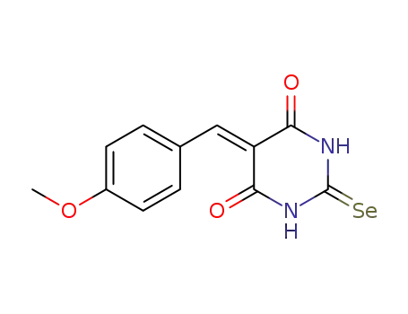 Molecular Structure of 89969-41-5 (4,6(1H,5H)-Pyrimidinedione,
dihydro-5-[(4-methoxyphenyl)methylene]-2-selenoxo-)