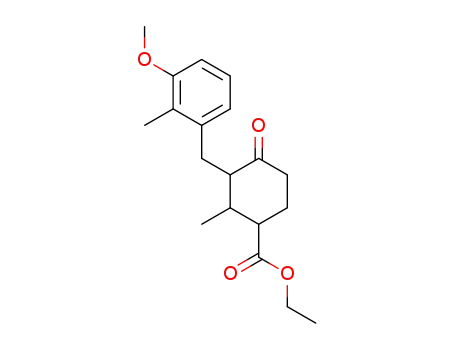 3-<3-Methoxy-2-methyl-benzyl>-2-methyl-4-oxo-cyclohexan-1-carbonsaeure-ethylester
