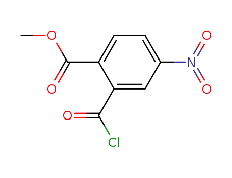 Molecular Structure of 42156-45-6 (Benzoic acid, 2-(chlorocarbonyl)-4-nitro-, methyl ester)
