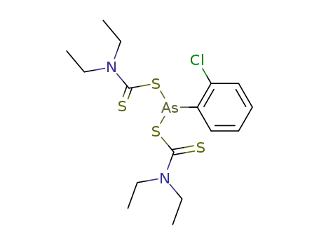 Molecular Structure of 127026-35-1 (C<sub>16</sub>H<sub>24</sub>AsClN<sub>2</sub>S<sub>4</sub>)