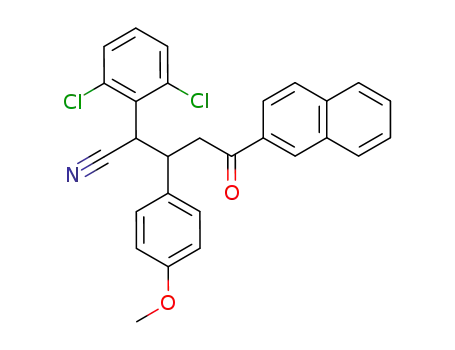 2-(2,6-Dichloro-phenyl)-3-(4-methoxy-phenyl)-5-naphthalen-2-yl-5-oxo-pentanenitrile