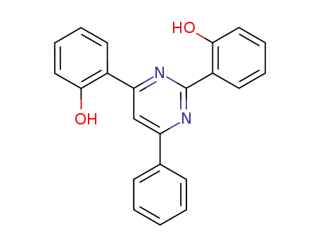 Molecular Structure of 52829-03-5 (Phenol, 2,2'-(6-phenyl-2,4-pyrimidinediyl)bis-)