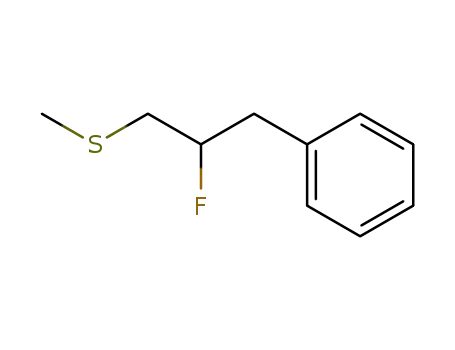 Molecular Structure of 122895-35-6 (Benzene, [2-fluoro-3-(methylthio)propyl]-)