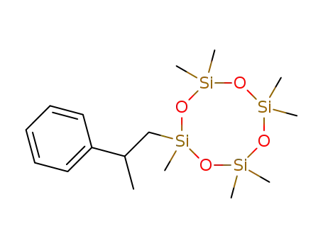 Molecular Structure of 1047-98-9 (Cyclotetrasiloxane, heptamethyl(2-phenylpropyl)-)