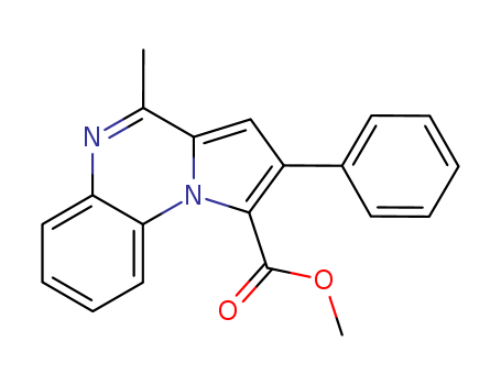 Molecular Structure of 111557-81-4 (Pyrrolo[1,2-a]quinoxaline-1-carboxylic acid, 4-methyl-2-phenyl-, methyl
ester)
