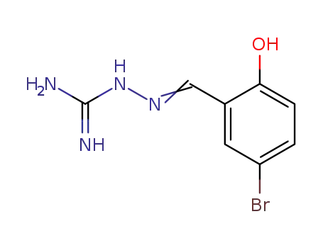 Molecular Structure of 23817-69-8 (Hydrazinecarboximidamide,2-[(5-bromo-2-hydroxyphenyl)methylene]-)